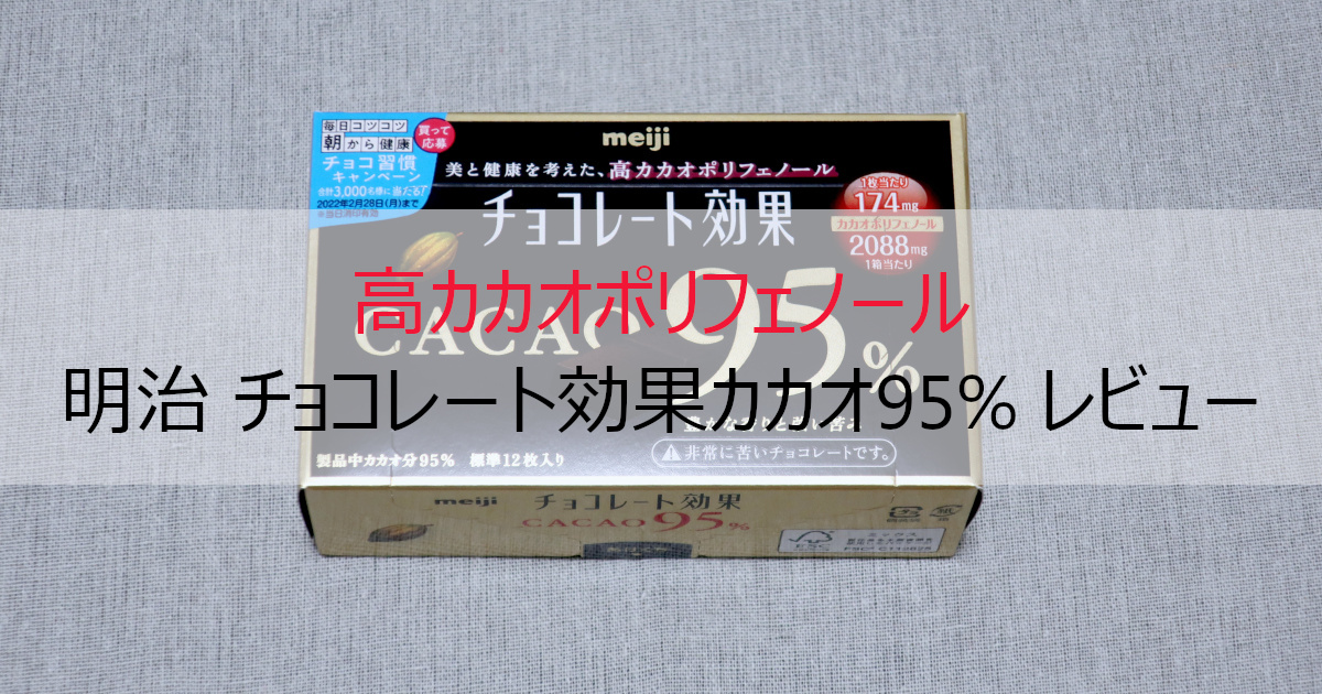 【低GI食品】明治 チョコレート効果カカオ95% レビュー